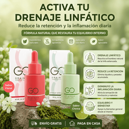 Go Drainer®: Reduce la hinchazon y sientete mas ligero en tan solo 6 dias (PROMO 2x1)