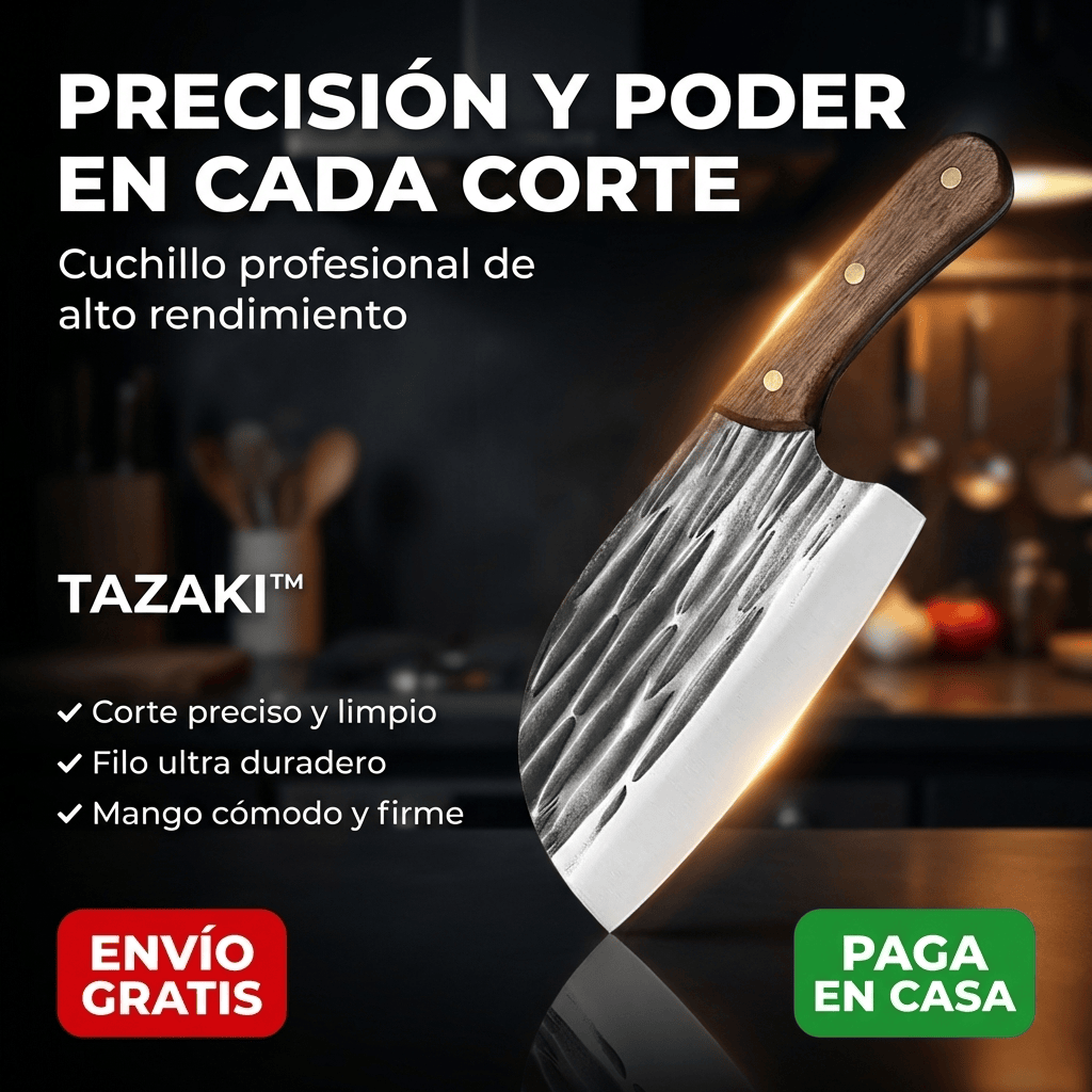Tazaki™- Cuchillo Profesional Japonés de Acero Inoxidable - El Más Filoso del Mundo 🔪