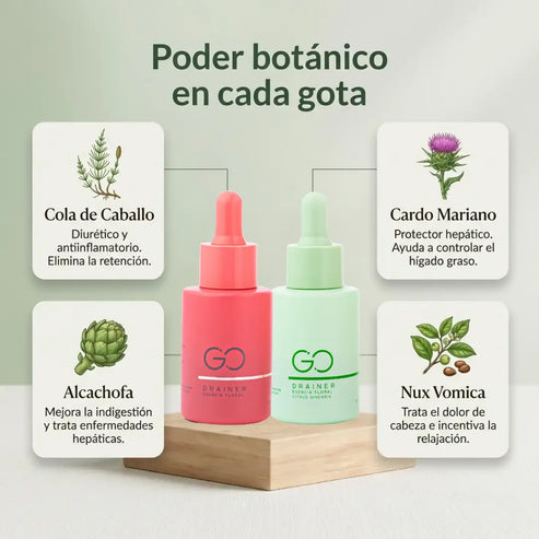 Go Drainer®: Reduce la hinchazon y sientete mas ligero en tan solo 6 dias (PROMO 2x1)