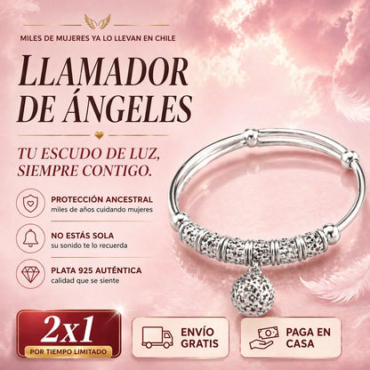 Llamador de Ángeles · Pulsera Plata 925 · 2x1 + aretes de regalo