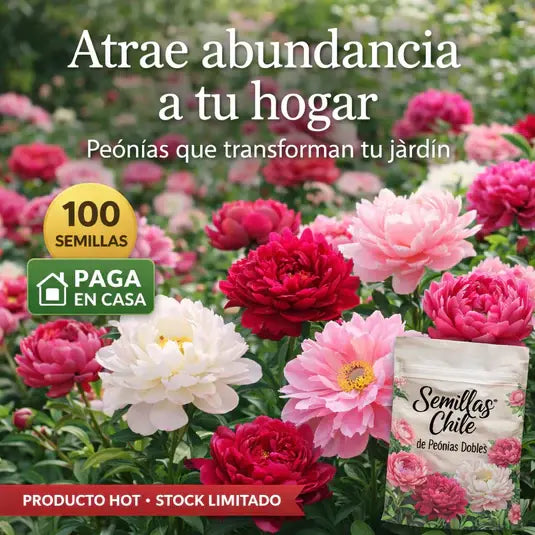 Peonias que atraen abundancia a tu hogar🔥 1 paquete – aprox. 100 semillas 🌱 (5 gr.)